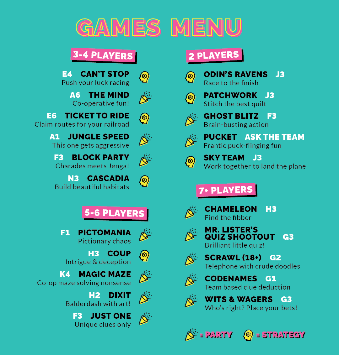 Games menu